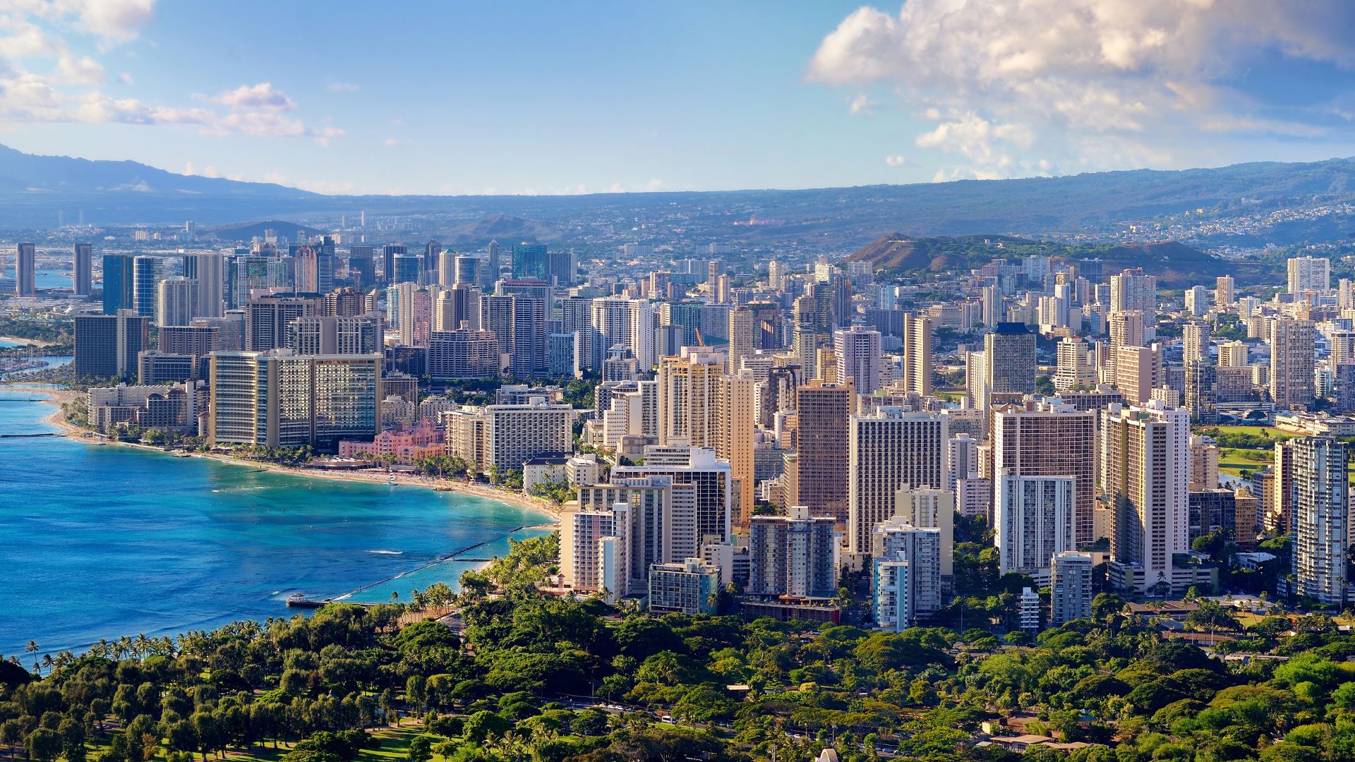 Honolulu skyline from Diamond Head
